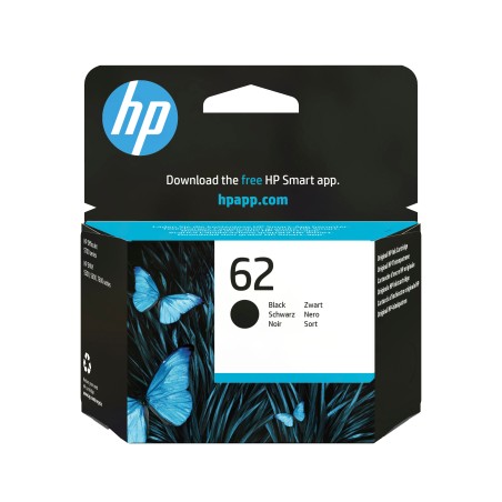 HP 62 Black Original Ink Cartridge - High Quality, 200 Pages of Crisp Prints - Order Now!